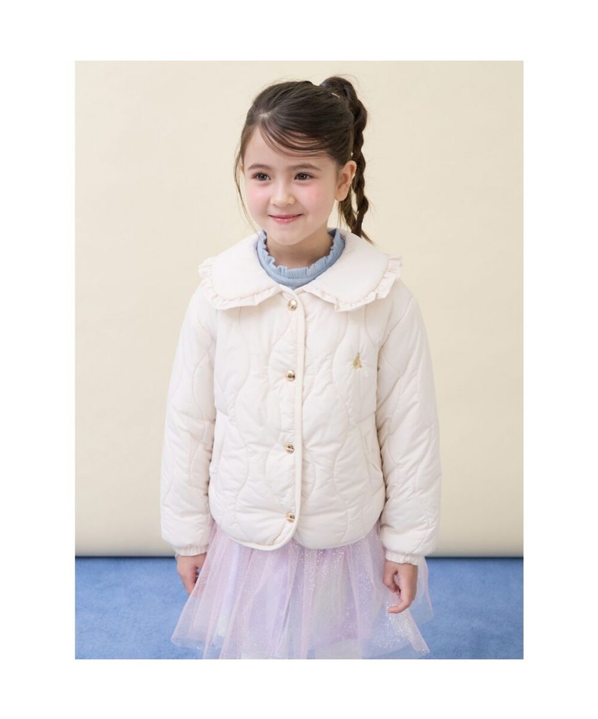 빈폴 키즈(BEANPOLE KIDS) 여아 러블리 패딩 점퍼  아이보리 (BI6138G020)