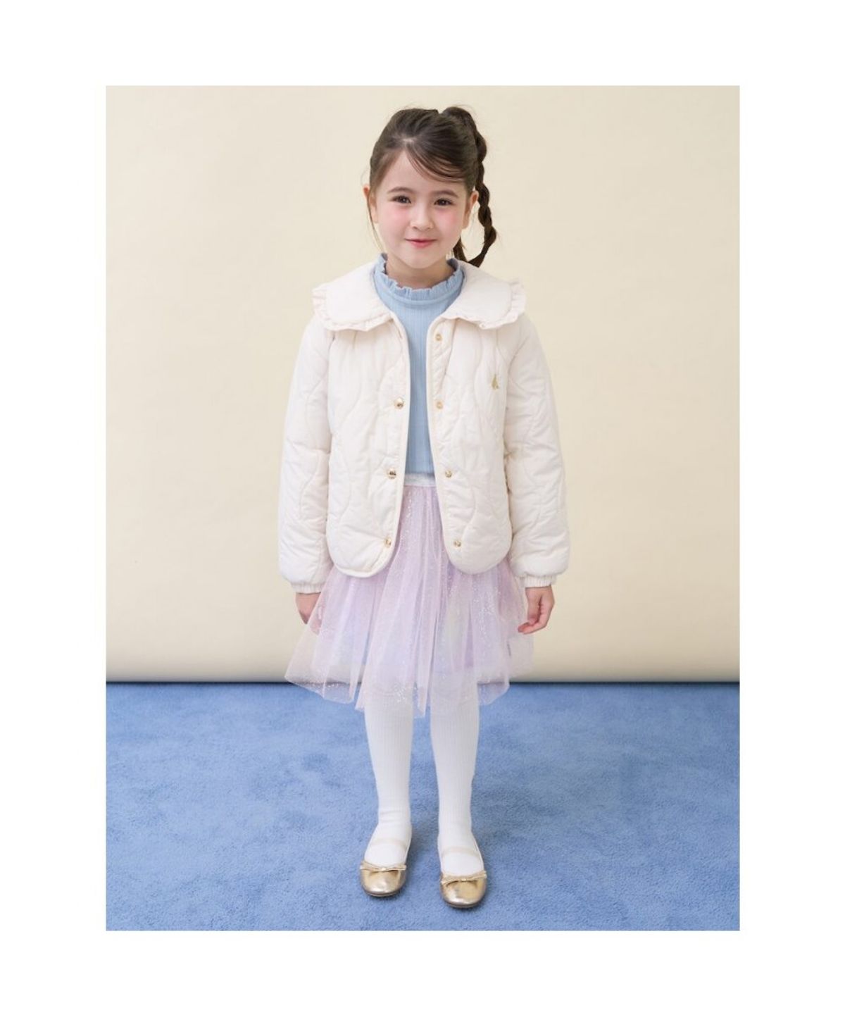 빈폴 키즈(BEANPOLE KIDS) 여아 러블리 패딩 점퍼  아이보리 (BI6138G020)