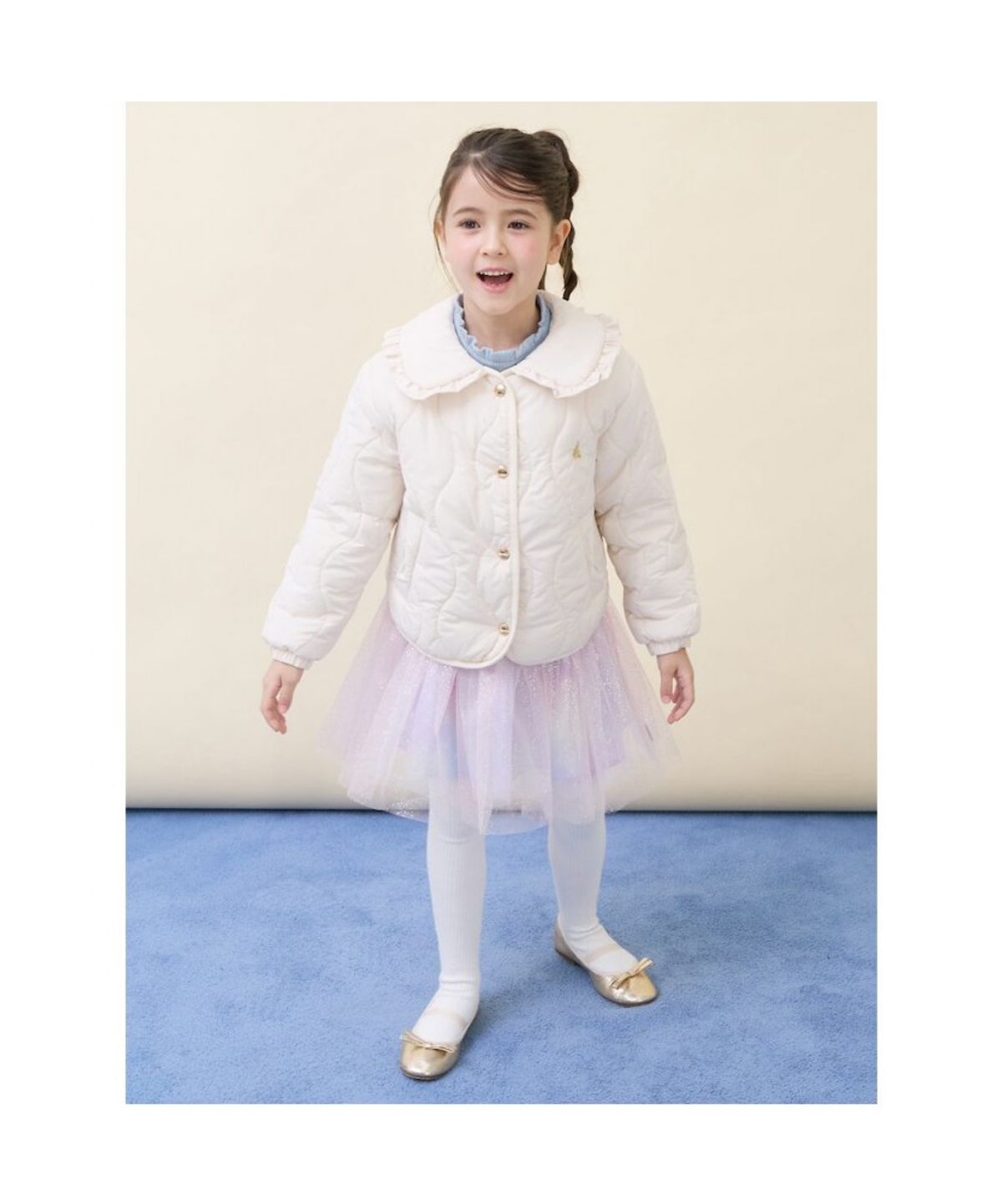 빈폴 키즈(BEANPOLE KIDS) 여아 러블리 패딩 점퍼  아이보리 (BI6138G020)