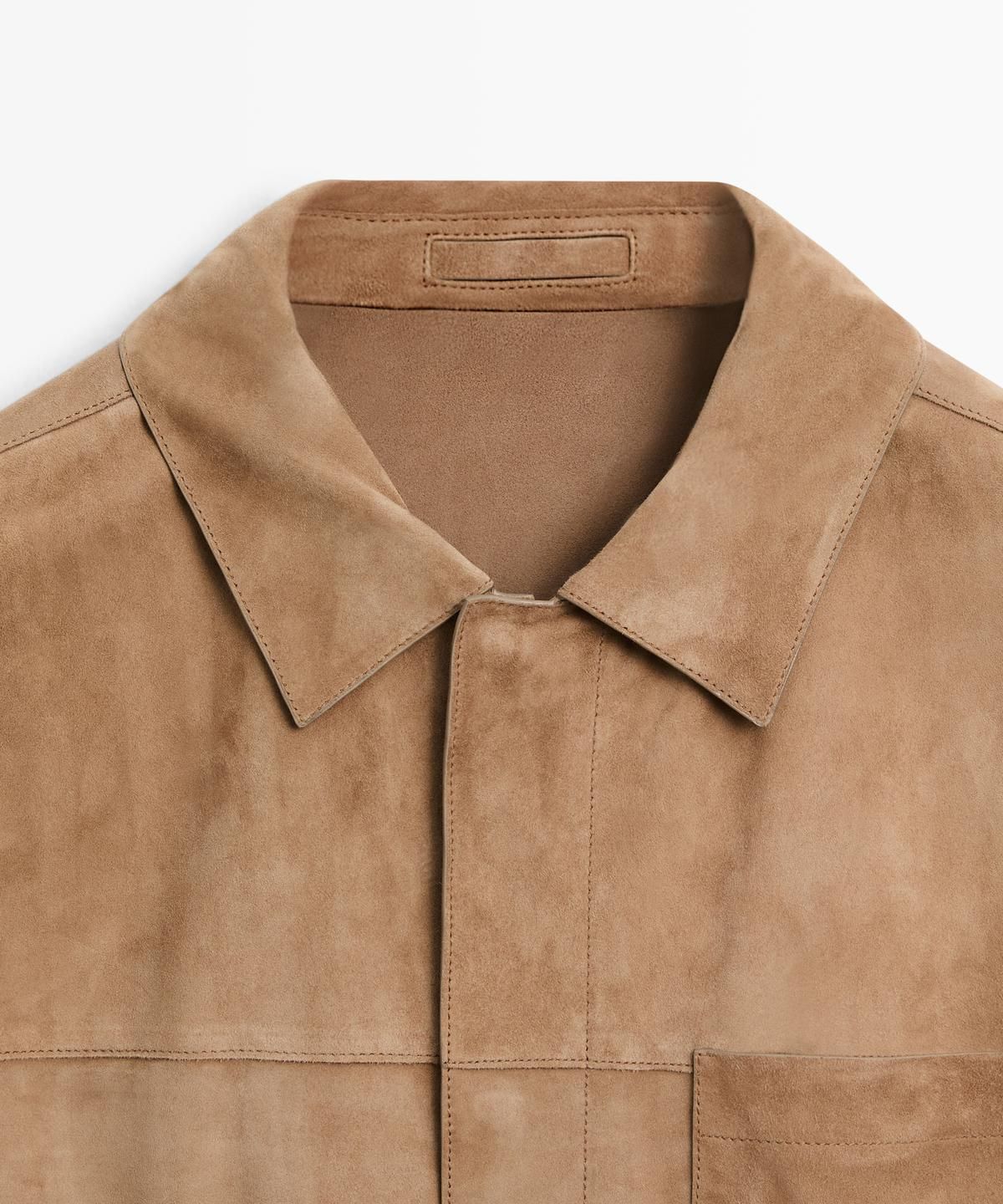 마시모두띠(MASSIMO DUTTI) 포켓 디테일 스웨이드 레더 재킷