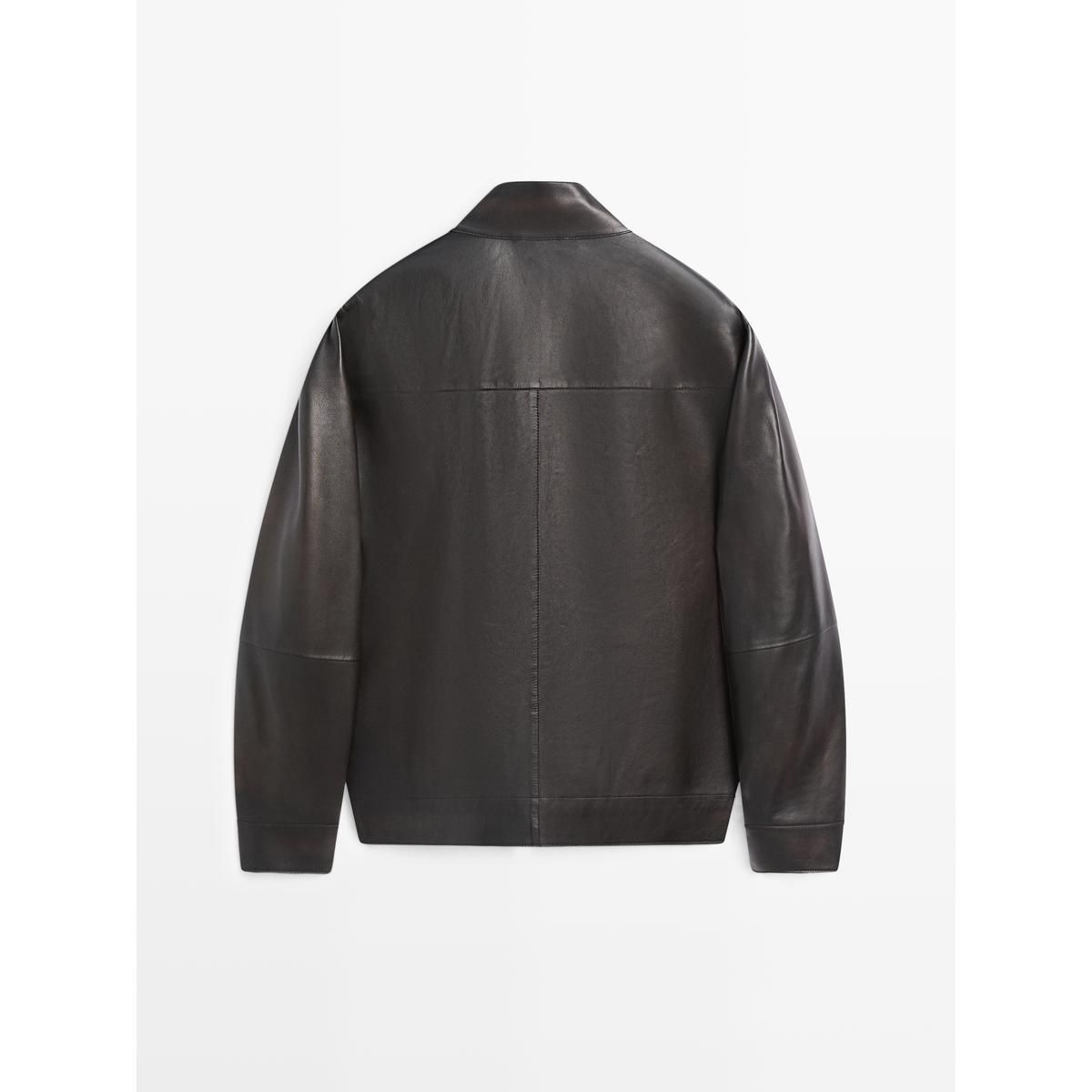 마시모두띠(MASSIMO DUTTI) 디스트레스드 이펙트 나파 레더 재킷