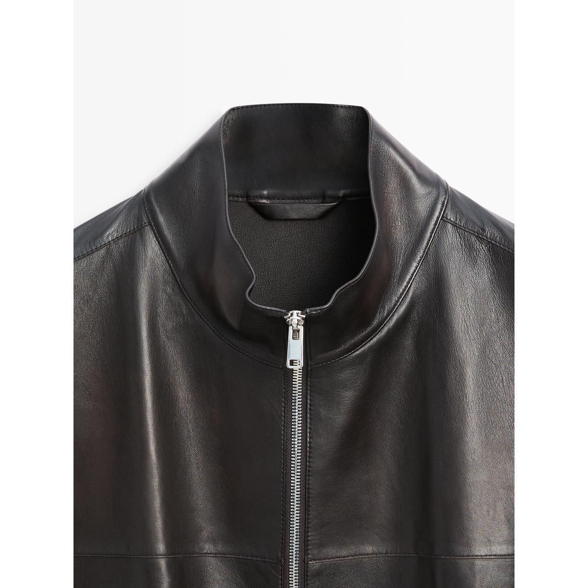 마시모두띠(MASSIMO DUTTI) 디스트레스드 이펙트 나파 레더 재킷