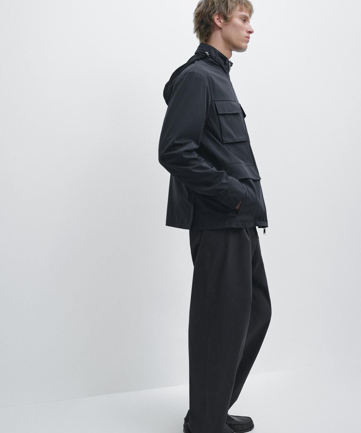 마시모두띠(MASSIMO DUTTI) 신축성 있는 패브릭 재킷