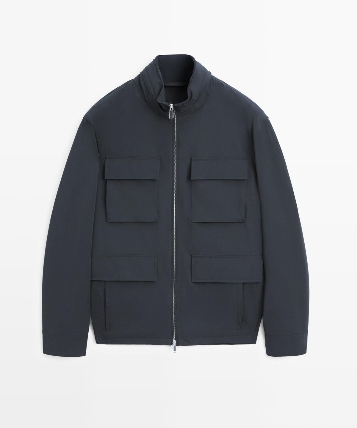 마시모두띠(MASSIMO DUTTI) 신축성 있는 패브릭 재킷