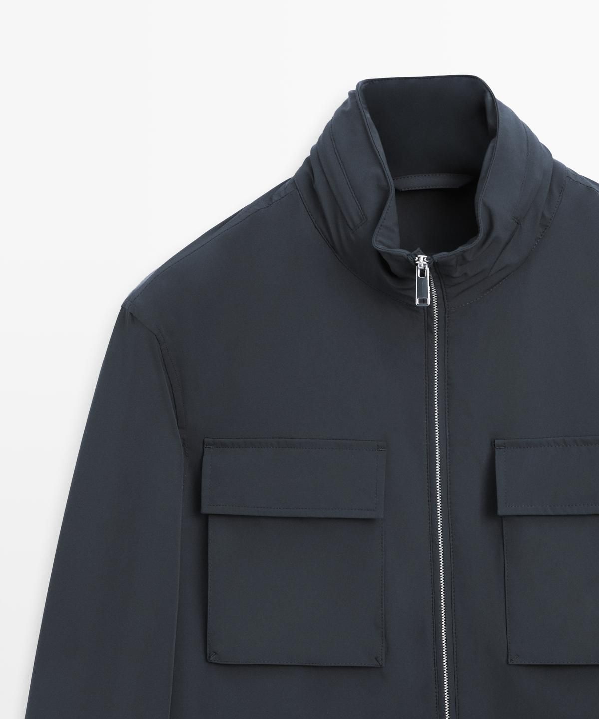 마시모두띠(MASSIMO DUTTI) 신축성 있는 패브릭 재킷