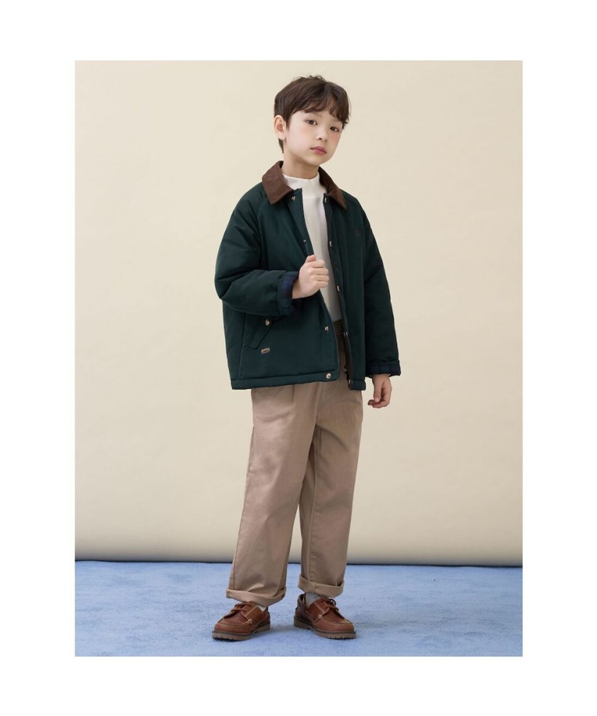 빈폴 키즈(BEANPOLE KIDS) 헌팅 패딩 점퍼  그린 (BI6138U04M)