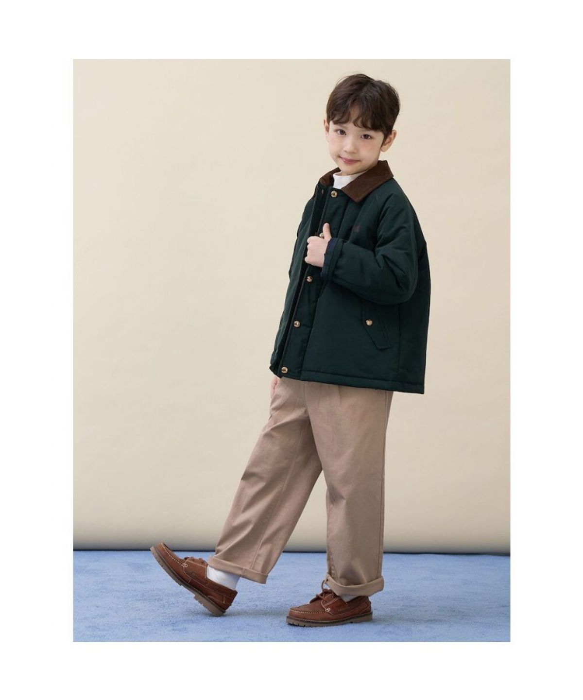 빈폴 키즈(BEANPOLE KIDS) 헌팅 패딩 점퍼  그린 (BI6138U04M)