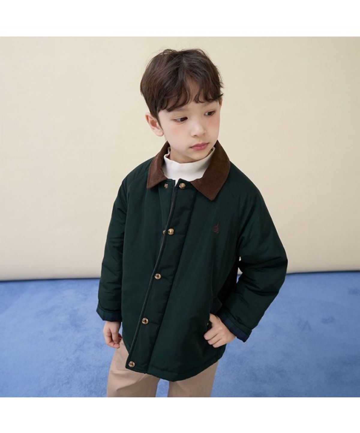 빈폴 키즈(BEANPOLE KIDS) 헌팅 패딩 점퍼  그린 (BI6138U04M)