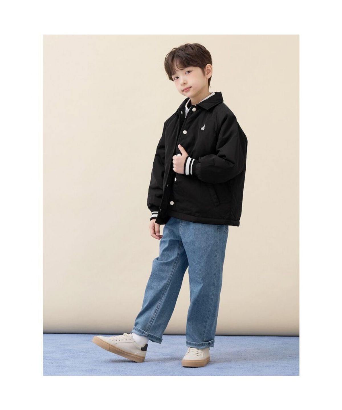빈폴 키즈(BEANPOLE KIDS) 코치 패딩 점퍼  블랙 (BI6138U055)