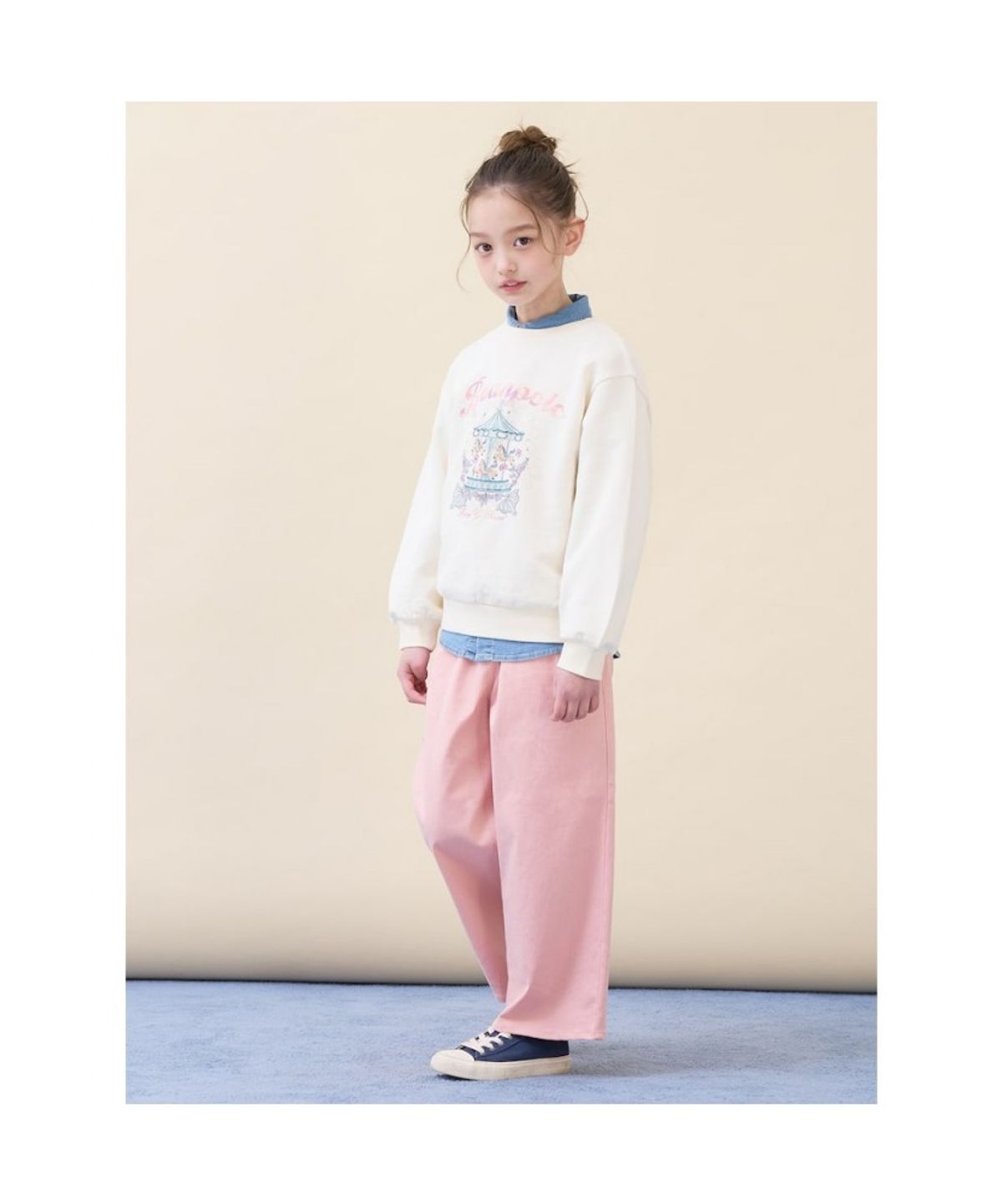 빈폴 키즈(BEANPOLE KIDS) 여아 그래픽 스웨트 셔츠  아이보리 (BI6141G060) (BI6141G060)