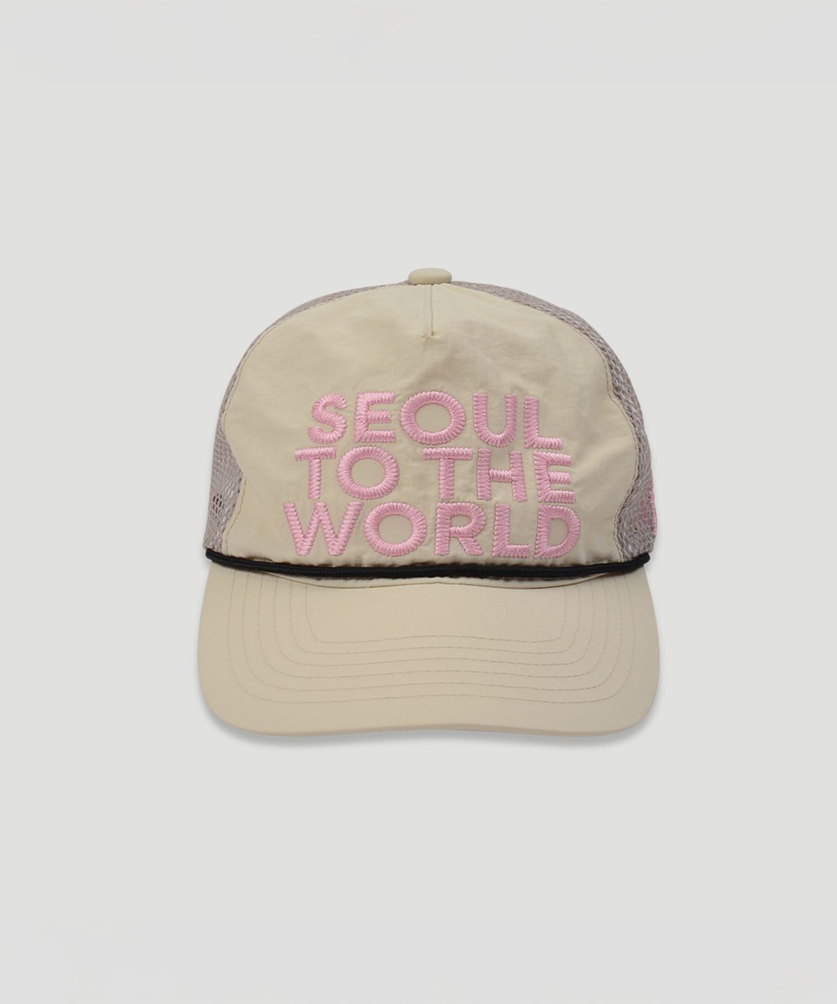 프루앤(FRUAND) FRU& NEEDLE POINT MIX MASH CAP_PINK&BEIGE