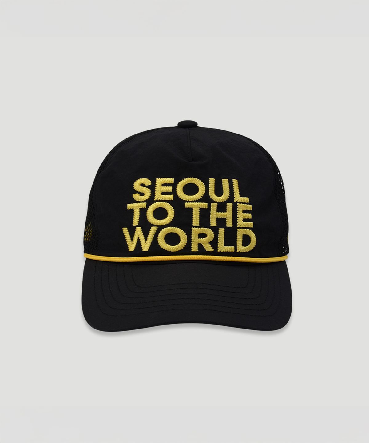 프루앤(FRUAND) FRU& NEEDLE POINT MIX MASH CAP_YELLOW&BLACK