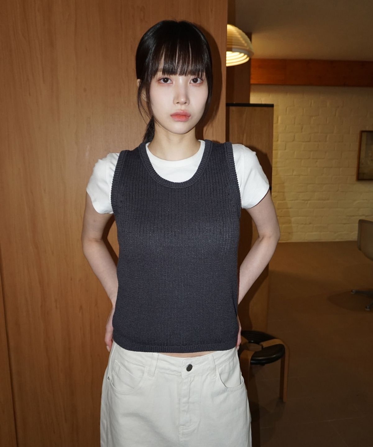 무드인사이드 우먼(MOOD INSIDE WOMAN) (woman) 스테이 니트 슬리브리스_3Color