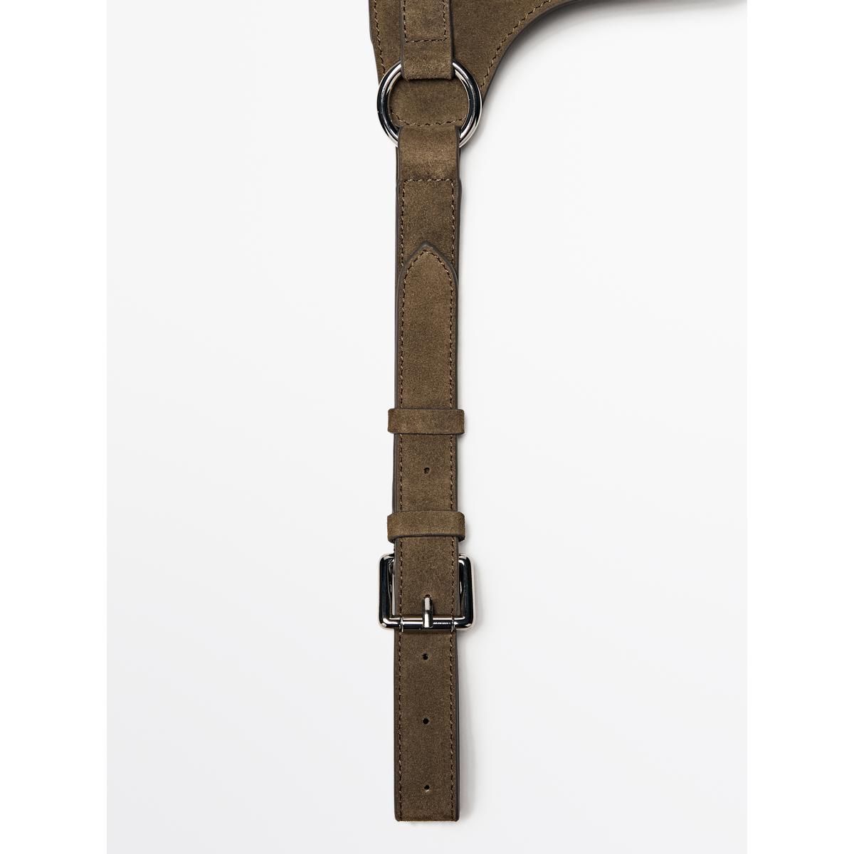 마시모두띠(MASSIMO DUTTI) 더블 컴파트먼트 스플리트 스웨이드 레더 힙색