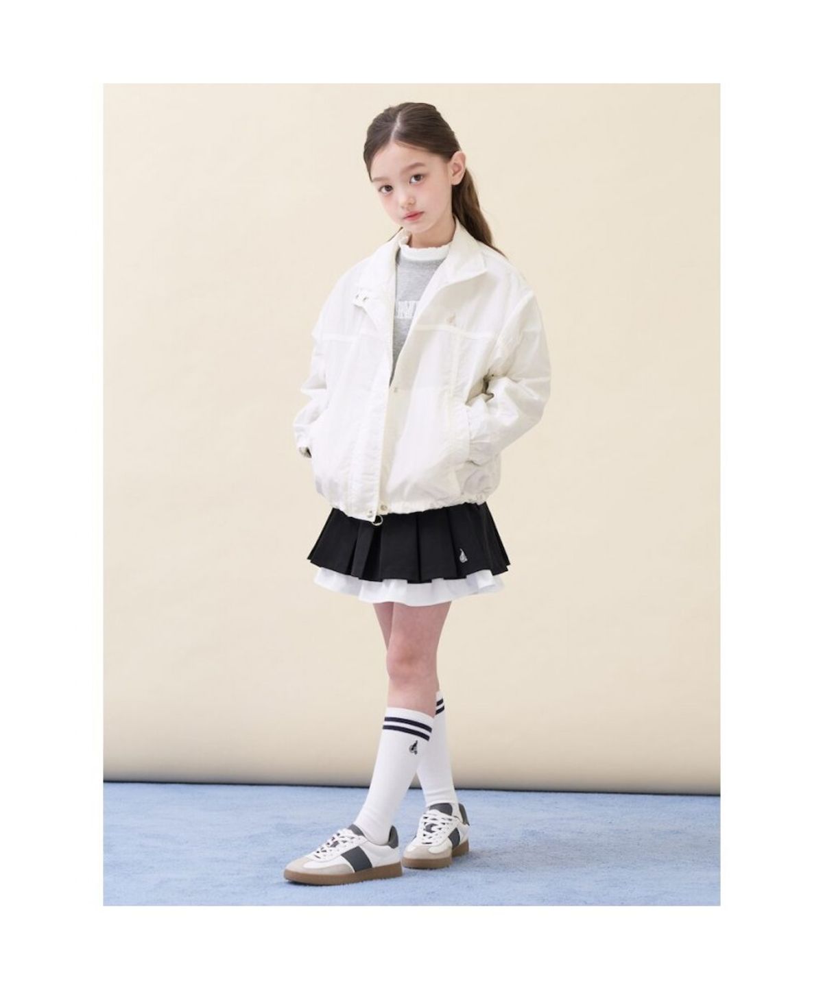 빈폴 키즈(BEANPOLE KIDS) 여아 경량 글로시점퍼  아이보리 (BI6239G010)