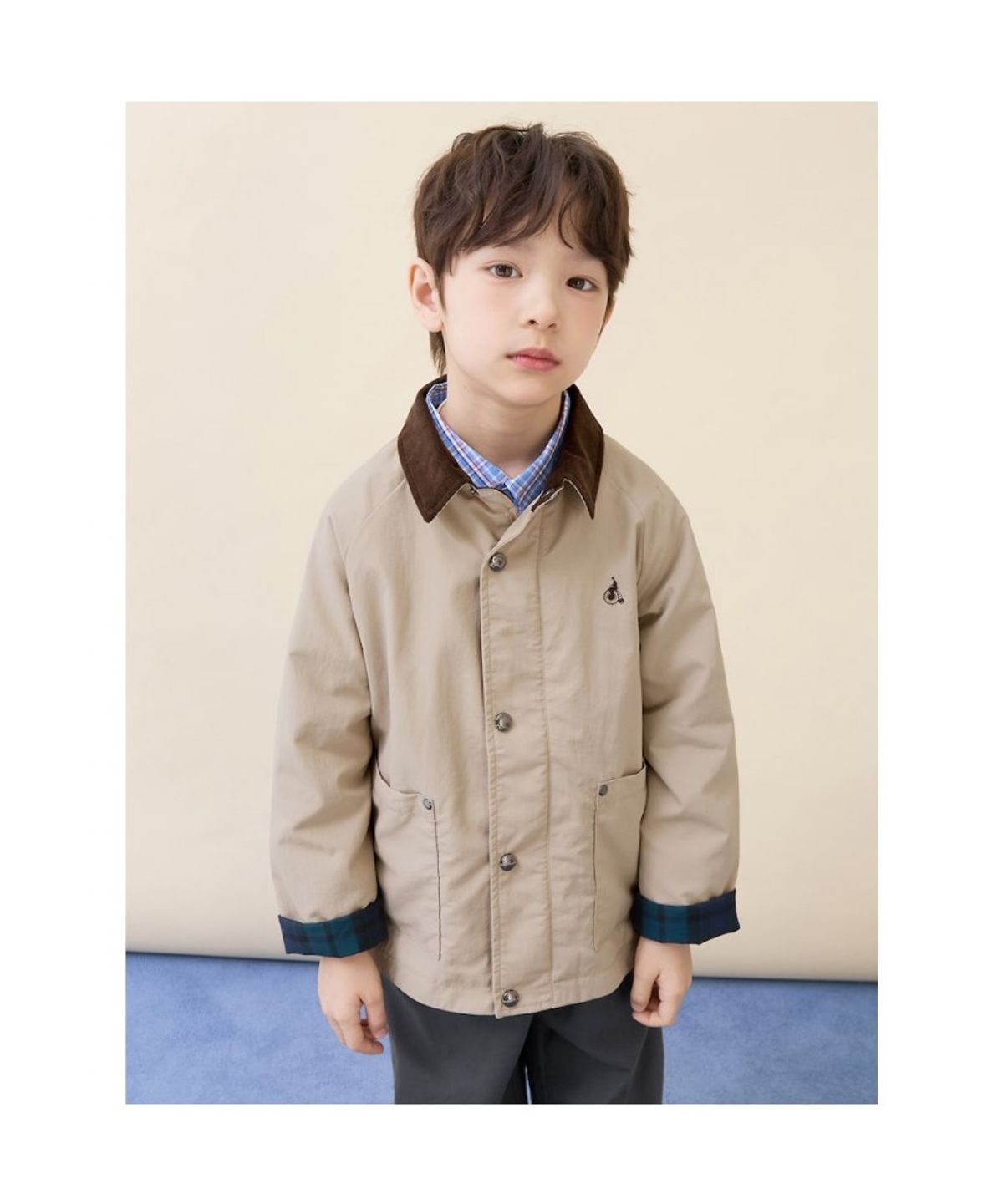 빈폴 키즈(BEANPOLE KIDS) 헌팅 안감 재킷형 점퍼  베이지 (BI6239U01A)