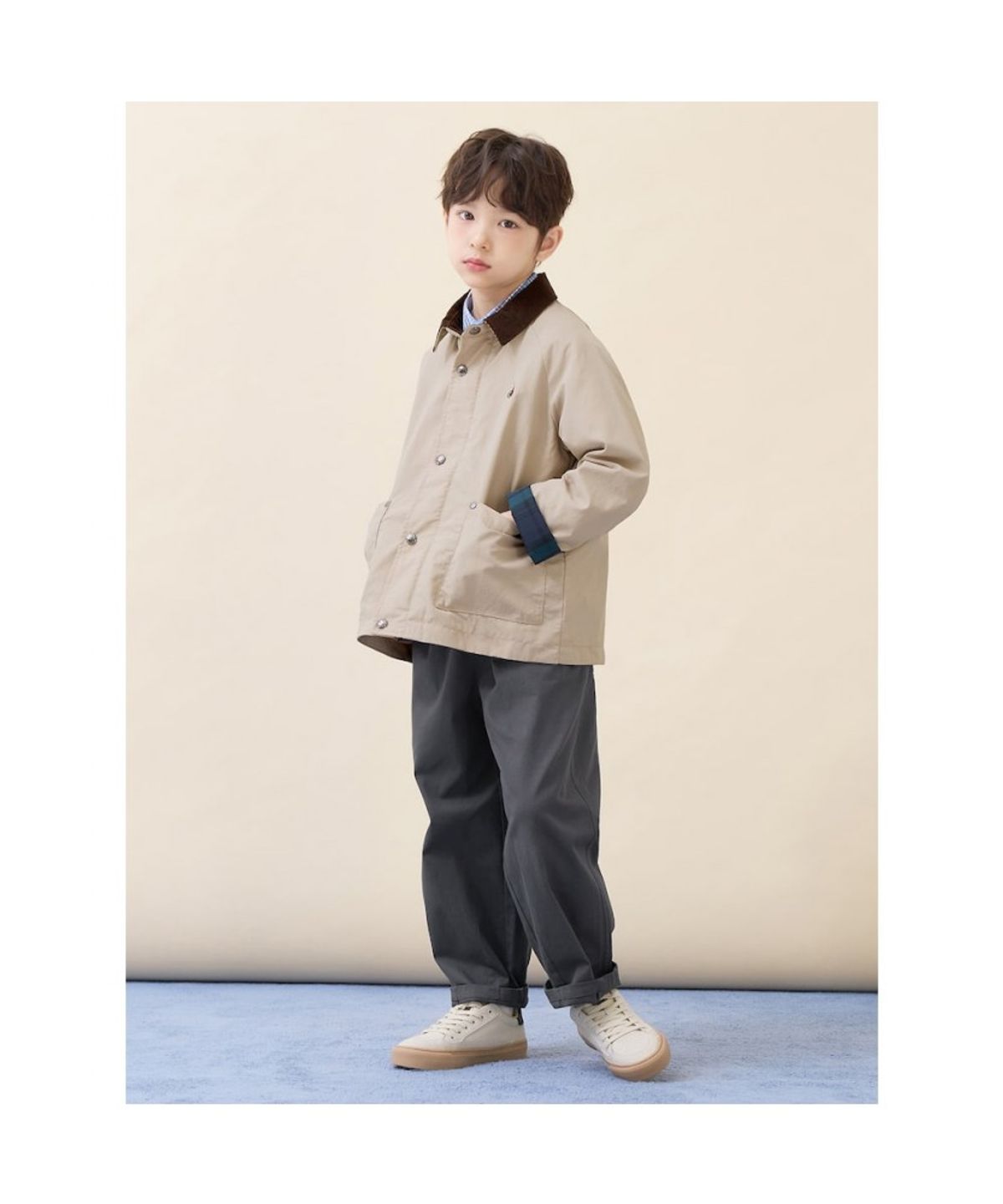 빈폴 키즈(BEANPOLE KIDS) 헌팅 안감 재킷형 점퍼  베이지 (BI6239U01A)