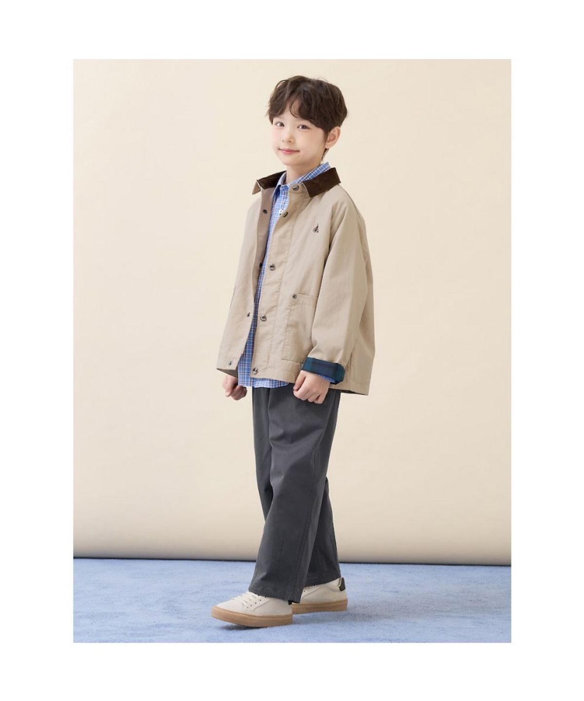빈폴 키즈(BEANPOLE KIDS) 헌팅 안감 재킷형 점퍼  베이지 (BI6239U01A)