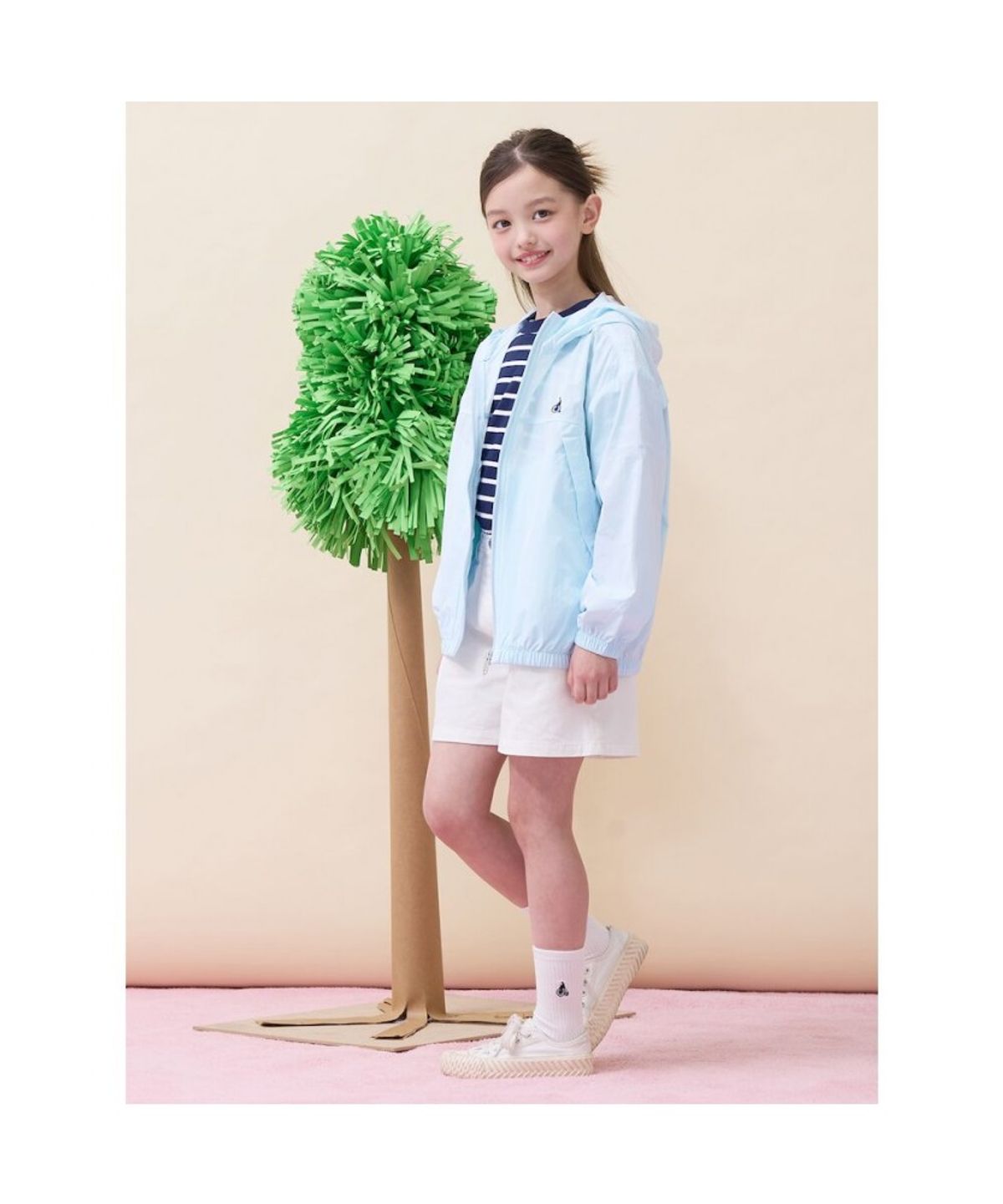 빈폴 키즈(BEANPOLE KIDS) 곰돌이 경량 바람막이 점퍼  스카이 블루 (BI6239U03Q)