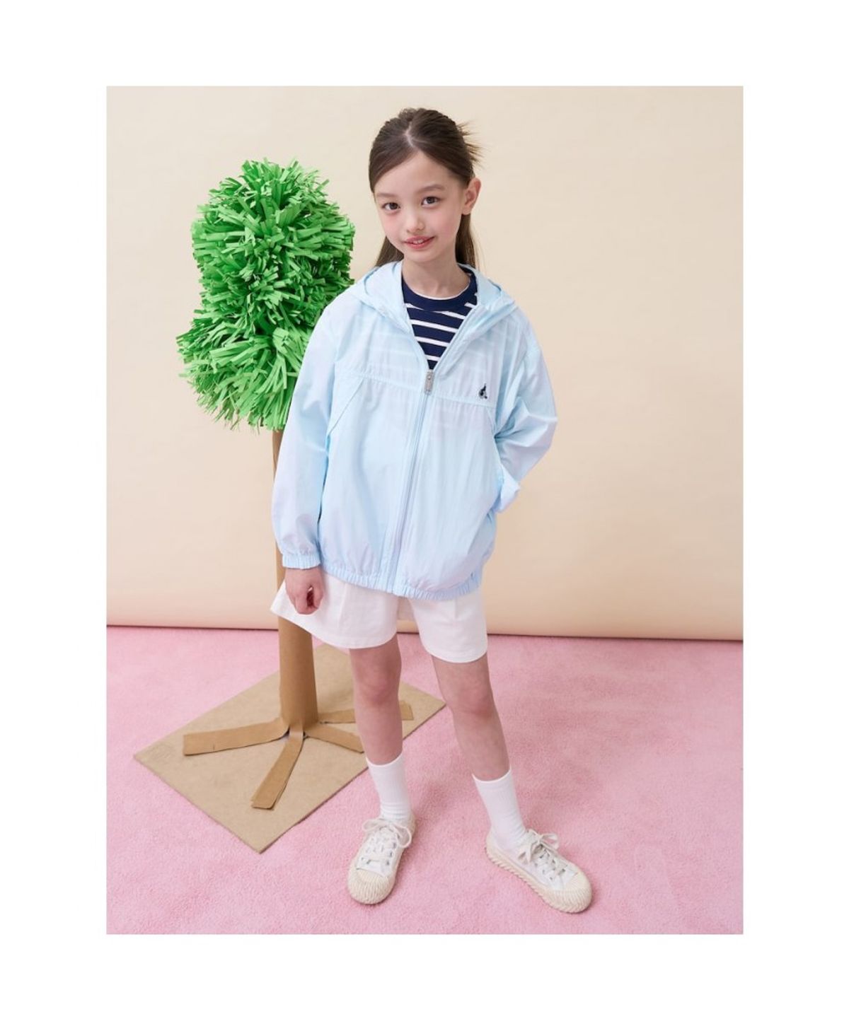 빈폴 키즈(BEANPOLE KIDS) 곰돌이 경량 바람막이 점퍼  스카이 블루 (BI6239U03Q)