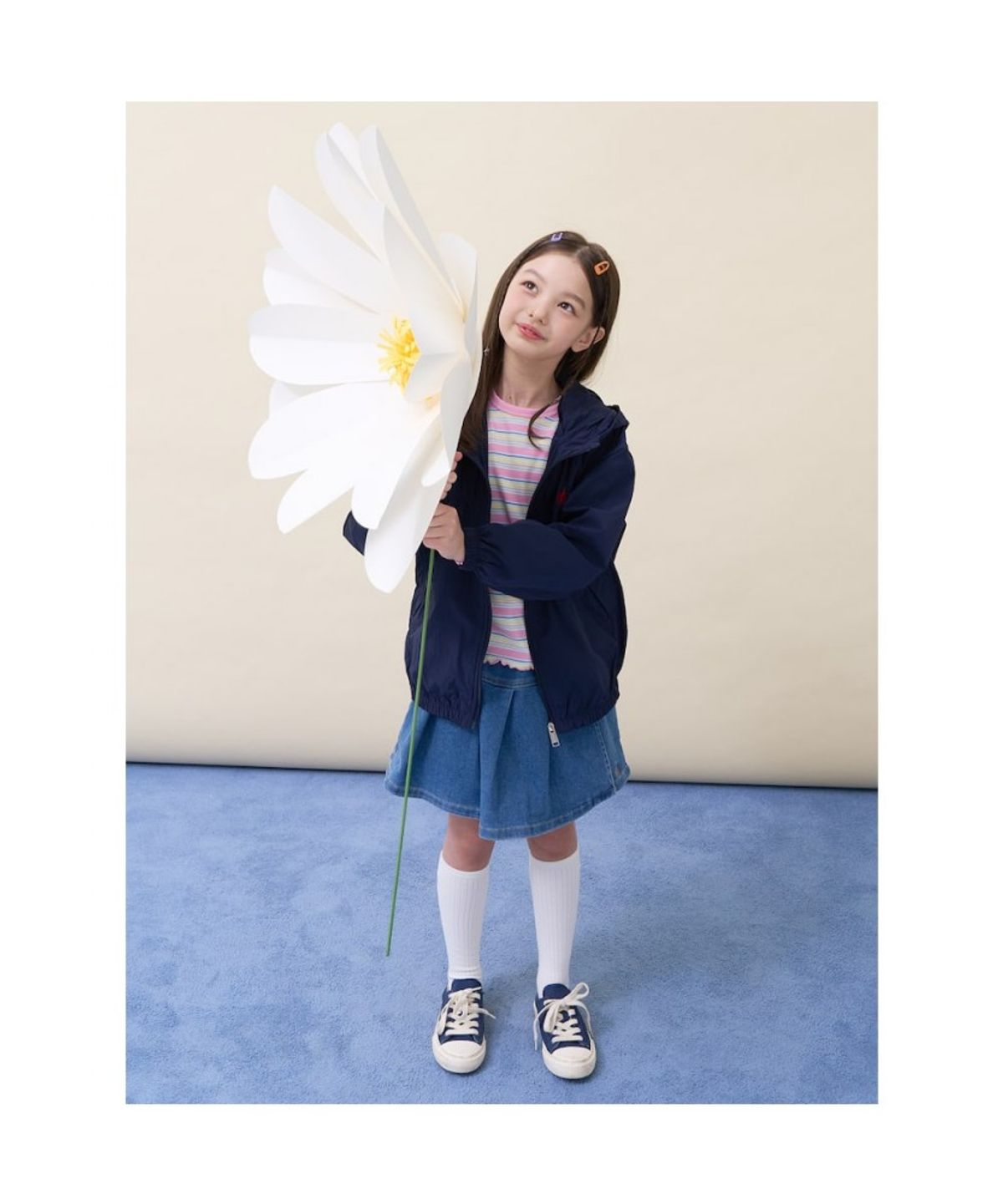 빈폴 키즈(BEANPOLE KIDS) 곰돌이 경량 바람막이 점퍼  네이비 (BI6239U03R)