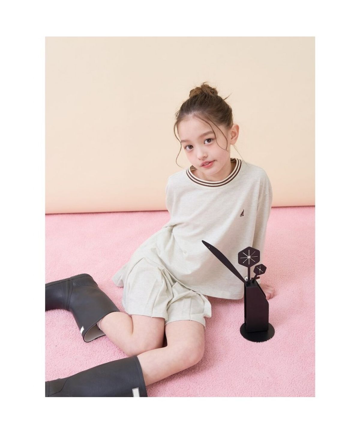 빈폴 키즈(BEANPOLE KIDS) 여아 티핑 포인트 피케 상하세트  베이지 (BI6141G90A) (BI6141G90A)