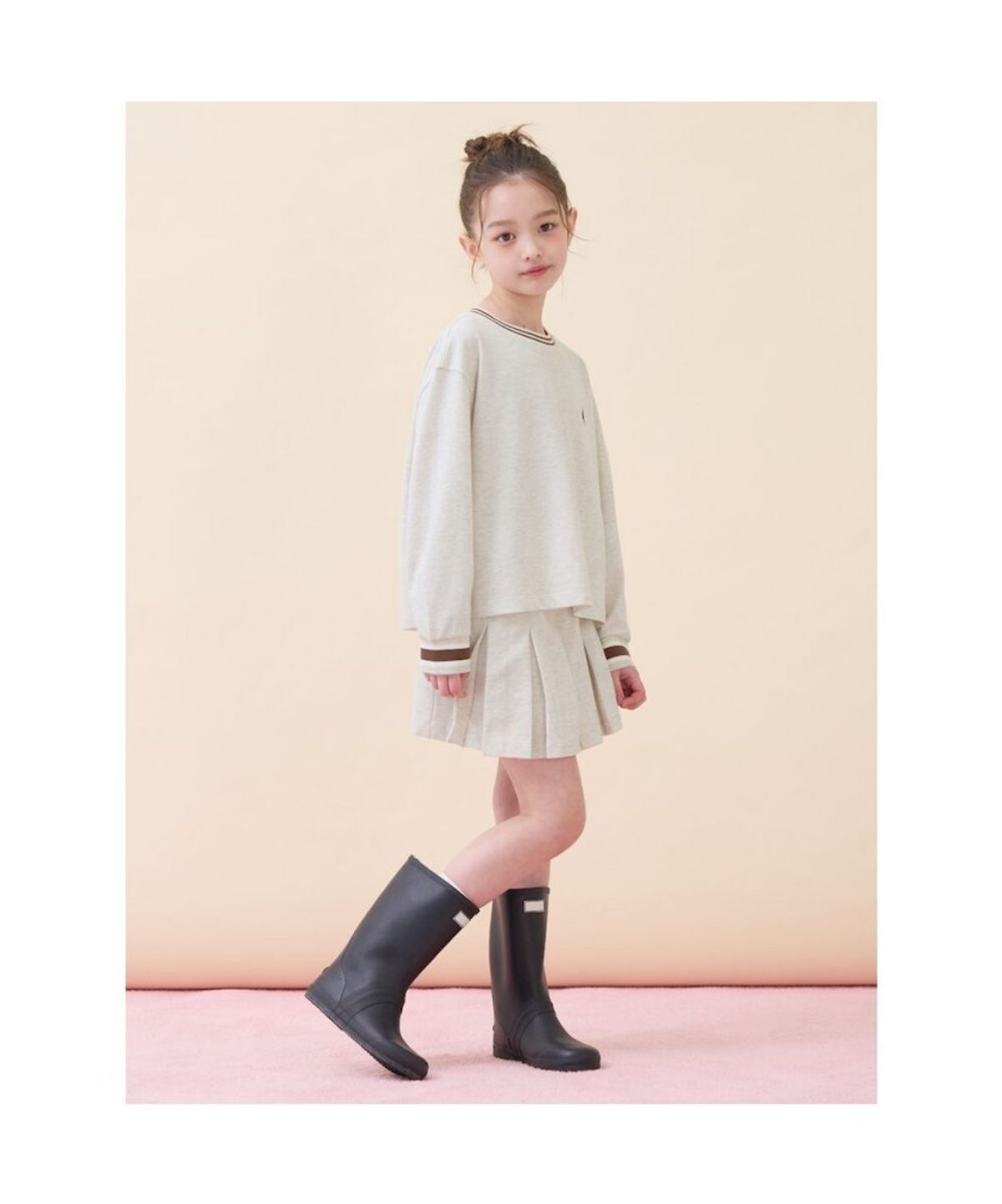 빈폴 키즈(BEANPOLE KIDS) 여아 티핑 포인트 피케 상하세트  베이지 (BI6141G90A) (BI6141G90A)