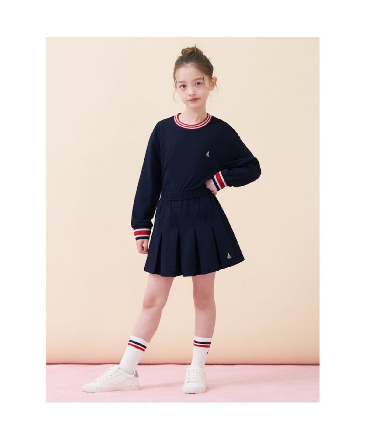 빈폴 키즈(BEANPOLE KIDS) 여아 티핑 포인트 피케 상하세트  네이비 (BI6141G90R)