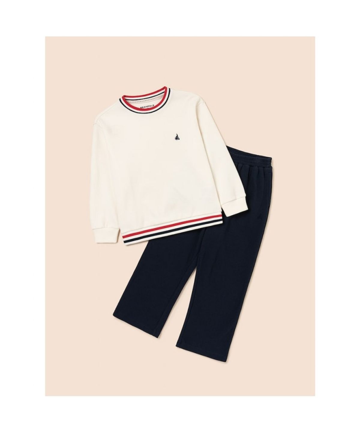 빈폴 키즈(BEANPOLE KIDS) 여아 와플 라운드 상하세트  아이보리 (BI6141G090)