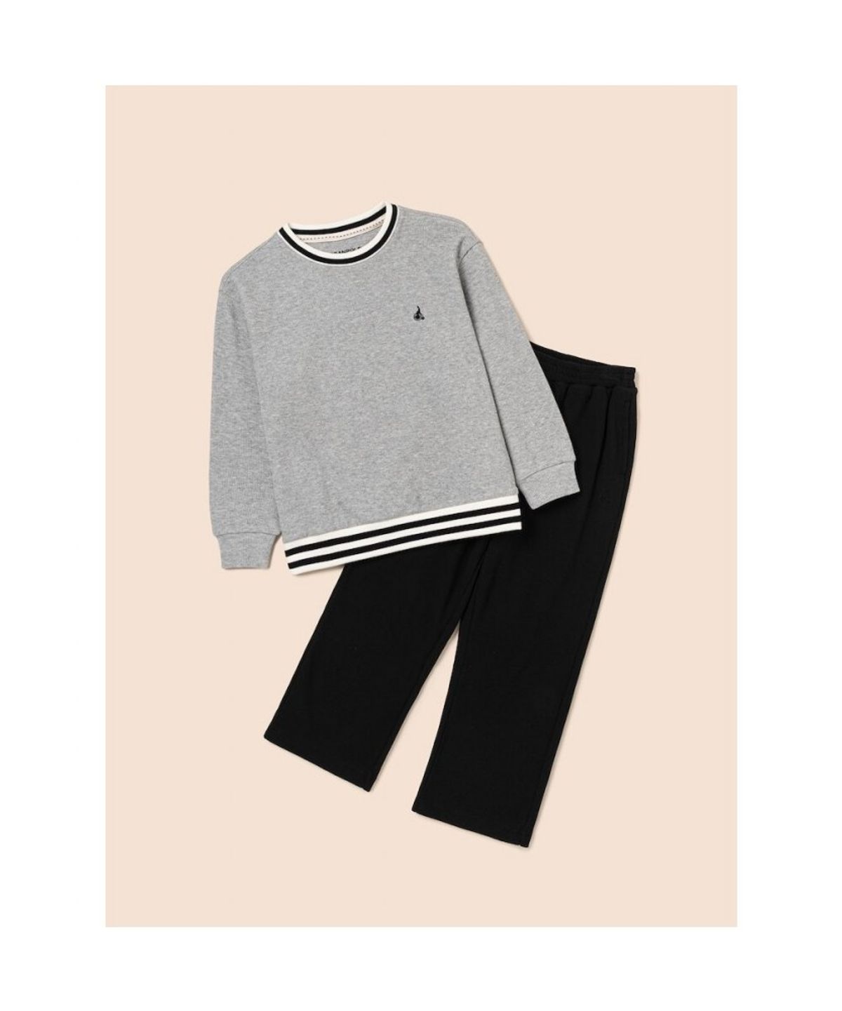 빈폴 키즈(BEANPOLE KIDS) 여아 와플 라운드 상하세트  그레이 (BI6141G093)