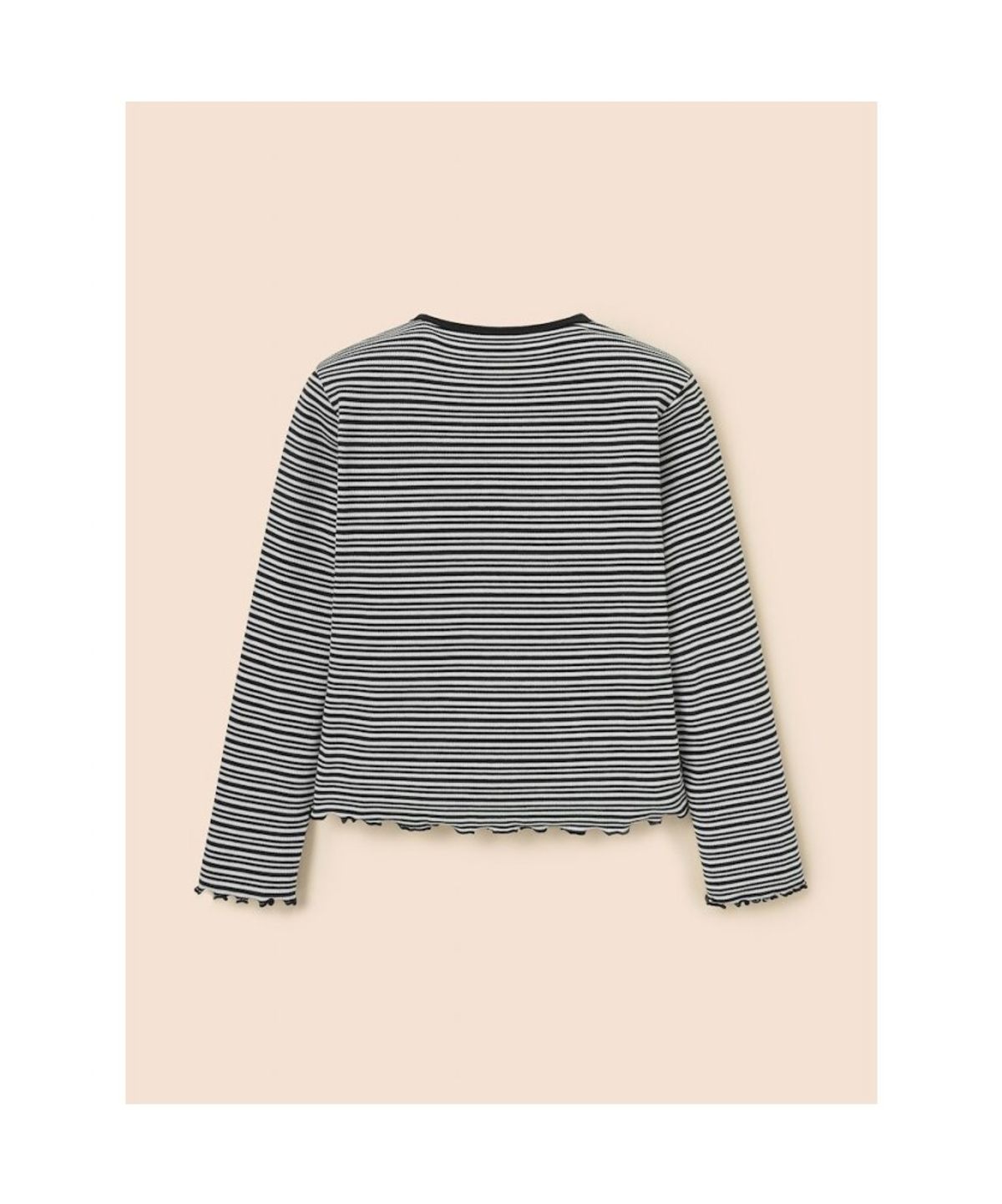 빈폴 키즈(BEANPOLE KIDS) 여아 모노 스트라이프 골지 티셔츠  블랙 (BI6241G015)
