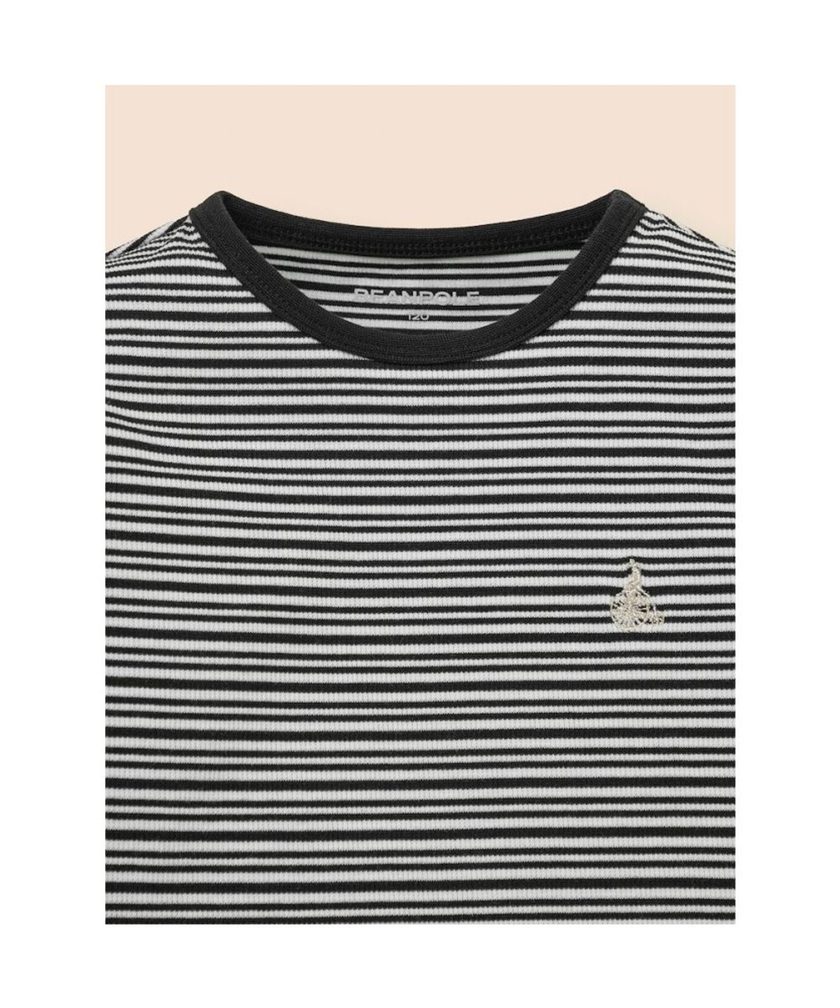 빈폴 키즈(BEANPOLE KIDS) 여아 모노 스트라이프 골지 티셔츠  블랙 (BI6241G015)