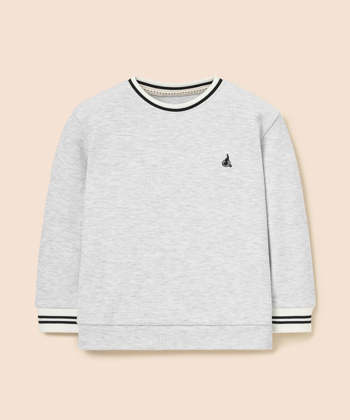 빈폴 키즈(BEANPOLE KIDS) 와플 스웨트 셔츠  라이트 그레이 (BI6241U012)