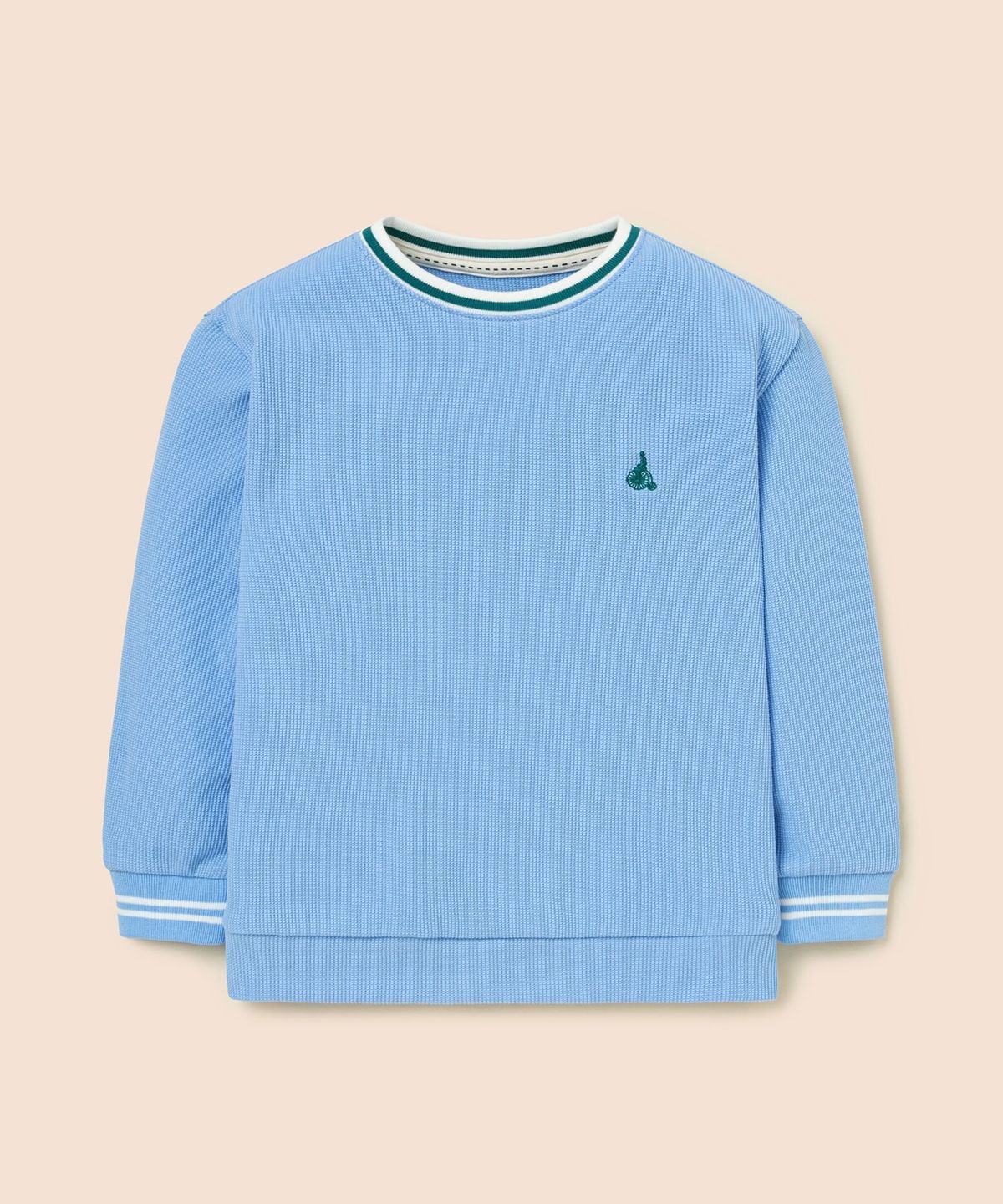 빈폴 키즈(BEANPOLE KIDS) 와플 스웨트 셔츠  스카이 블루 (BI6241U01Q)