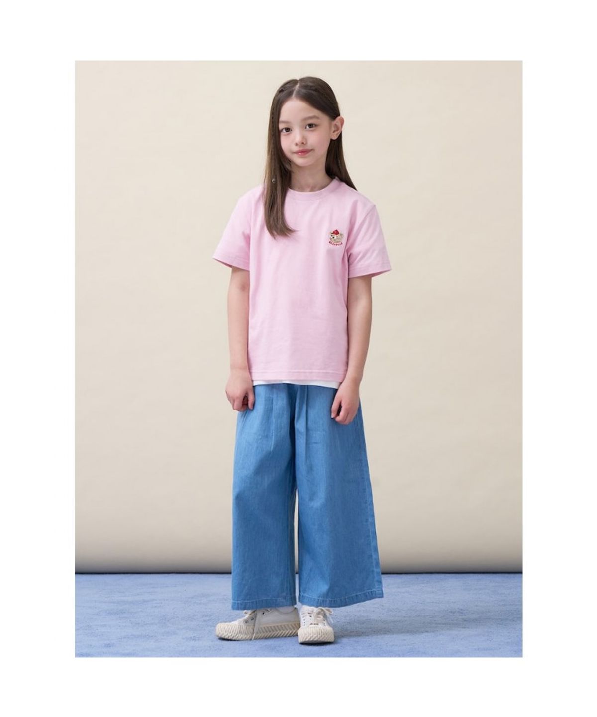 빈폴 키즈(BEANPOLE KIDS) 여아 간절기 세미와이드 데님팬츠  스카이 블루 (BI6221G03Q)