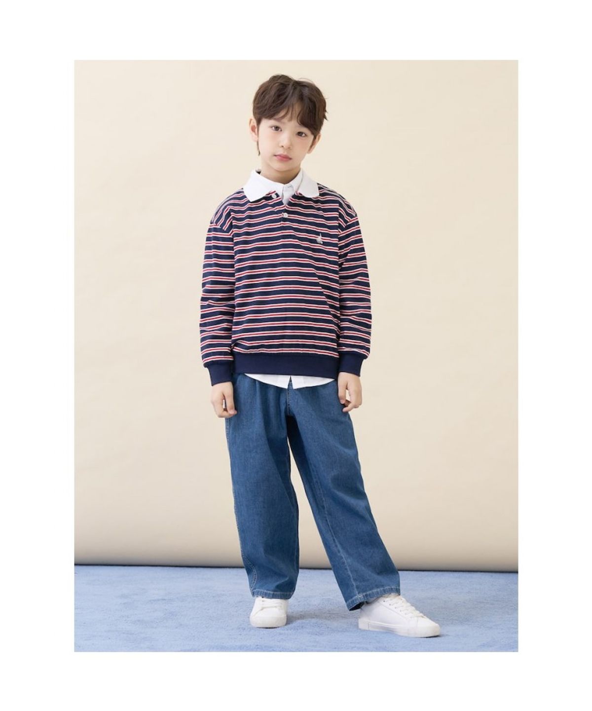 빈폴 키즈(BEANPOLE KIDS) 간절기 커브드 데님 팬츠  블루 (BI6221U90P) (BI6221U90P)