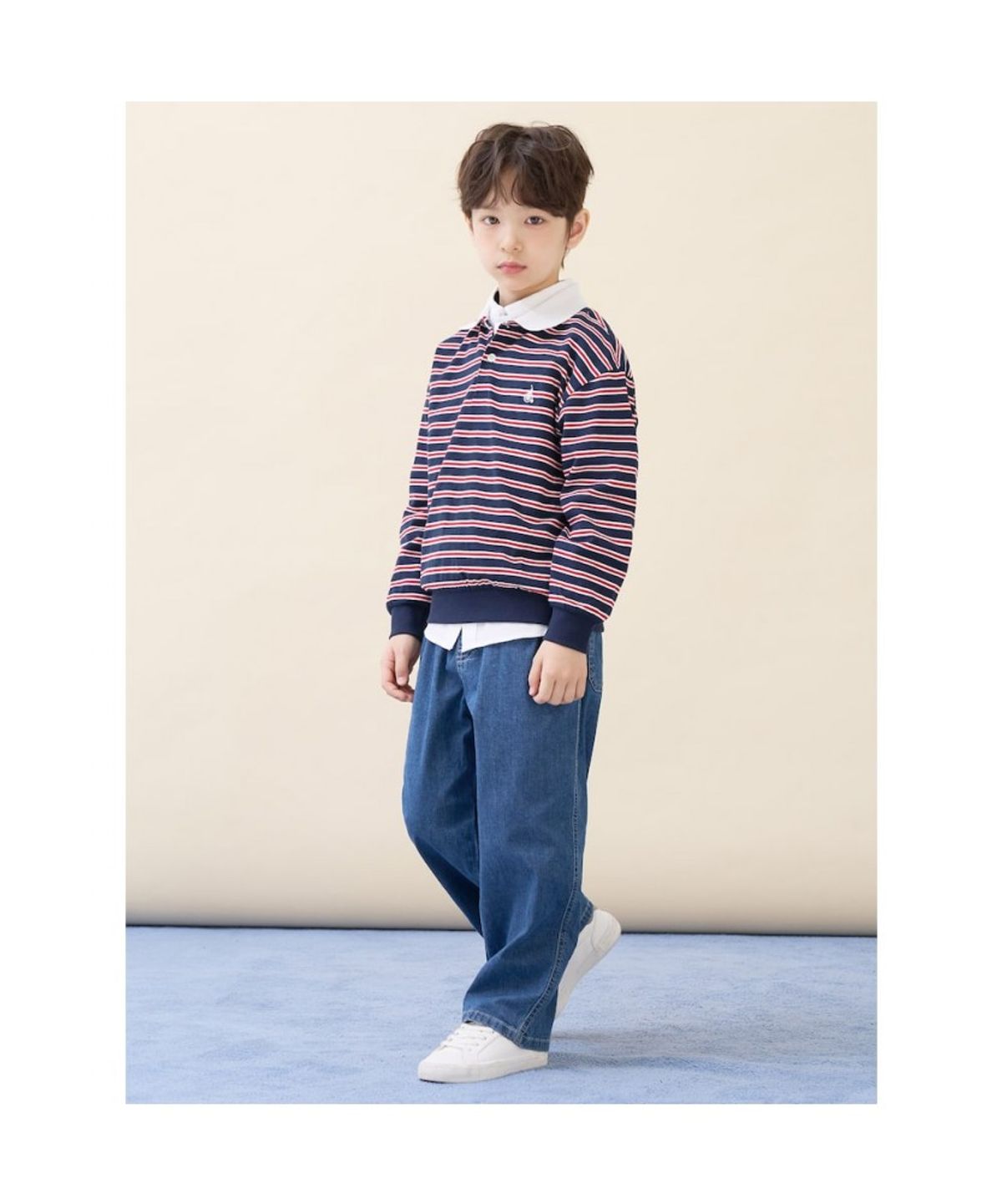 빈폴 키즈(BEANPOLE KIDS) 간절기 커브드 데님 팬츠  블루 (BI6221U90P) (BI6221U90P)