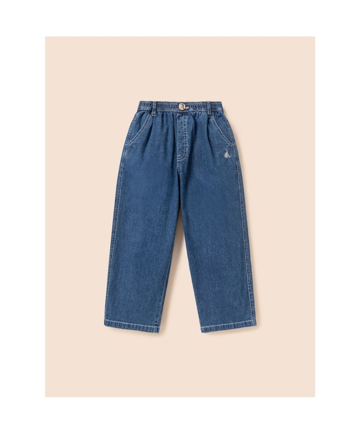 빈폴 키즈(BEANPOLE KIDS) 간절기 커브드 데님 팬츠  블루 (BI6221U90P) (BI6221U90P)