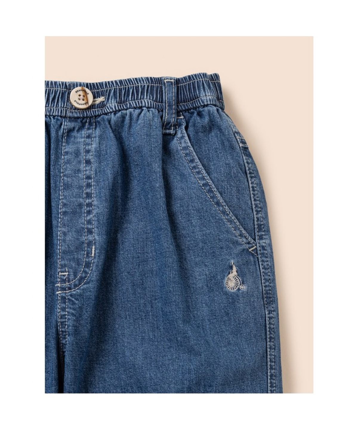 빈폴 키즈(BEANPOLE KIDS) 간절기 커브드 데님 팬츠  블루 (BI6221U90P) (BI6221U90P)