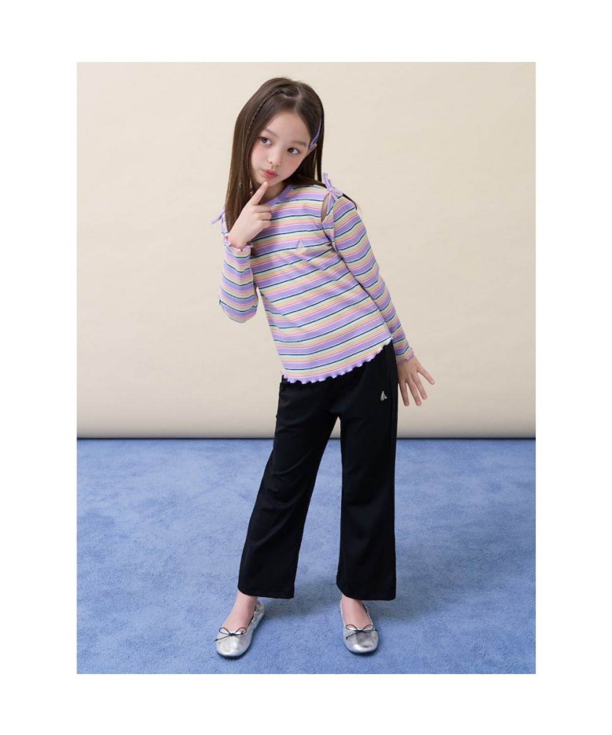 빈폴 키즈(BEANPOLE KIDS) 여아 저지 부츠컷 팬츠  블랙 (BI6221G045)