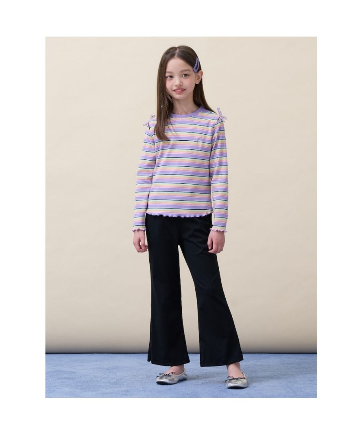 빈폴 키즈(BEANPOLE KIDS) 여아 저지 부츠컷 팬츠  블랙 (BI6221G045)