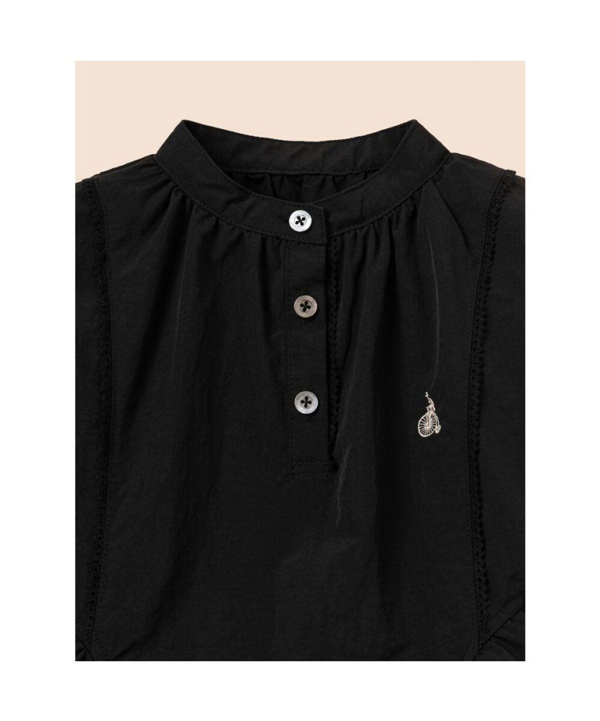 빈폴 키즈(BEANPOLE KIDS) 솔리드 셔링 로맨틱 원피스  블랙 (BI6271G015)