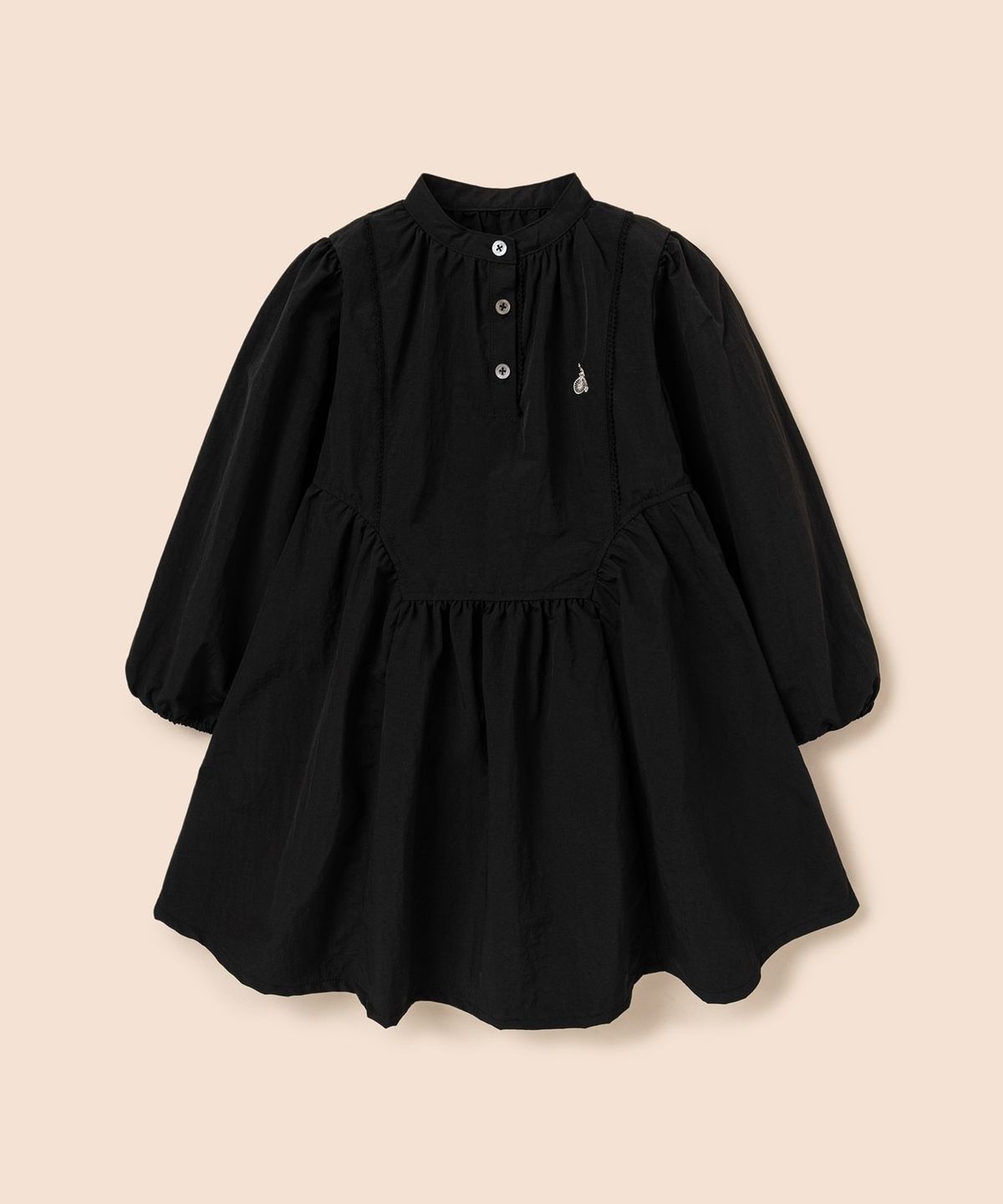 빈폴 키즈(BEANPOLE KIDS) 솔리드 셔링 로맨틱 원피스  블랙 (BI6271G015)