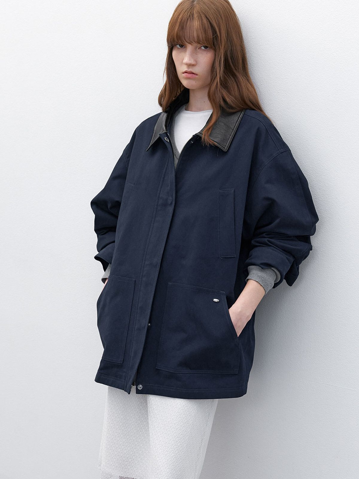 아틀리에 나인(ATELIER NAIN) CORA LEATHER COTTON JACKET (CT-1481)