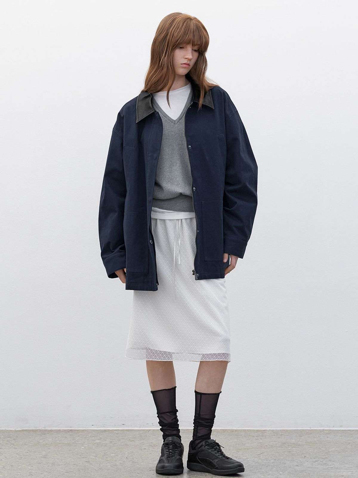 아틀리에 나인(ATELIER NAIN) CORA LEATHER COTTON JACKET (CT-1481)