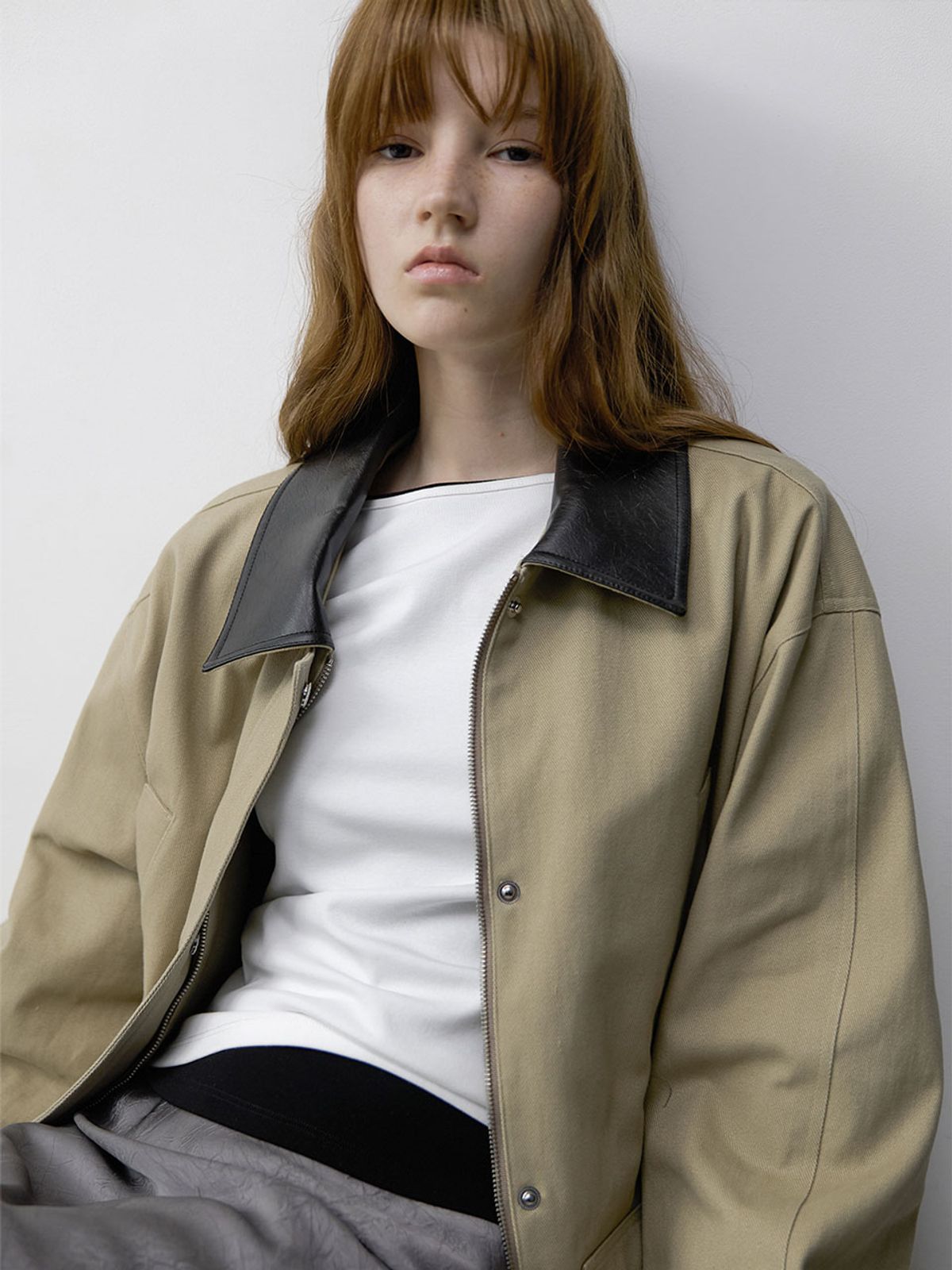 아틀리에 나인(ATELIER NAIN) CORA LEATHER COTTON JACKET (CT-1482)