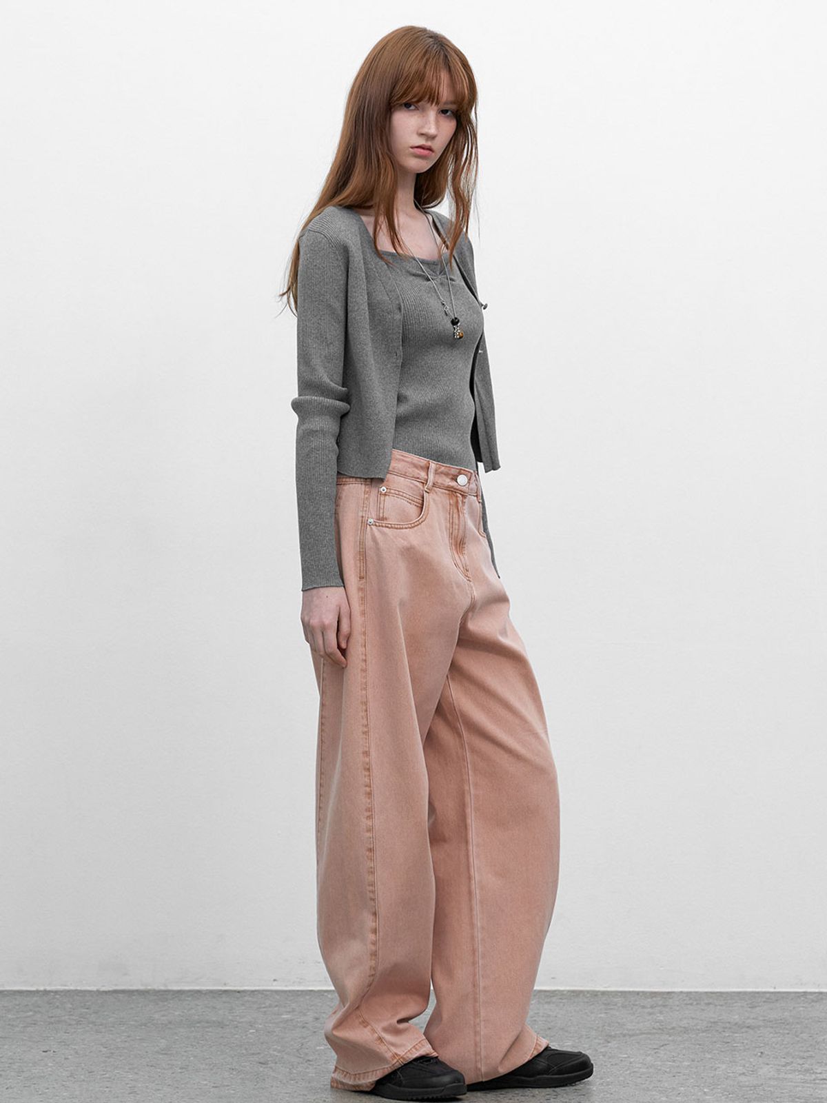 아틀리에 나인(ATELIER NAIN) FLY SHIRRING TOP&CARDIGAN SET S (CD-2253)