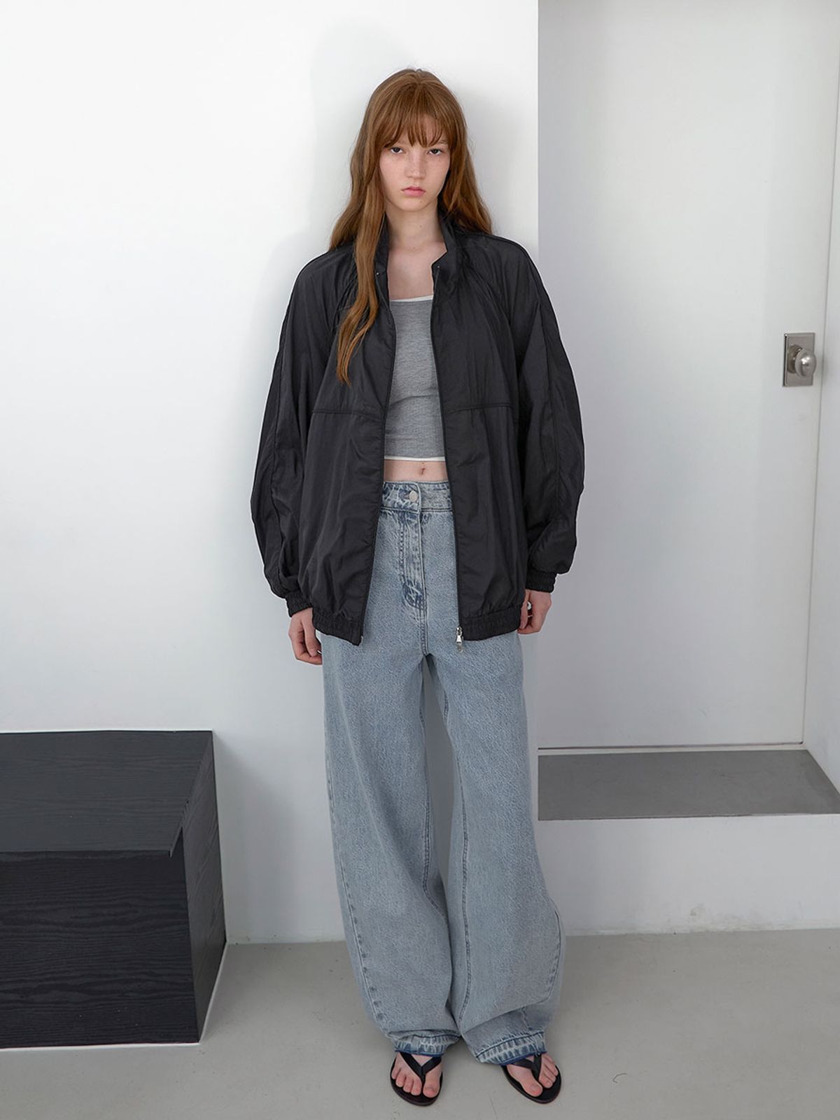 아틀리에 나인(ATELIER NAIN) TWO WAY RANGLAN WIMD JUMPER (JP-599)