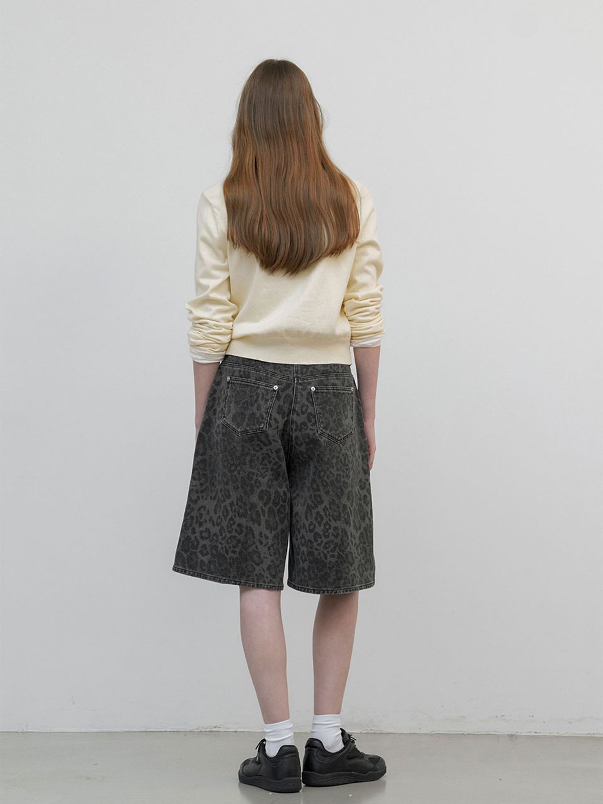 아틀리에 나인(ATELIER NAIN) LEOPARD BERMUDA PANTS (PT-5756)
