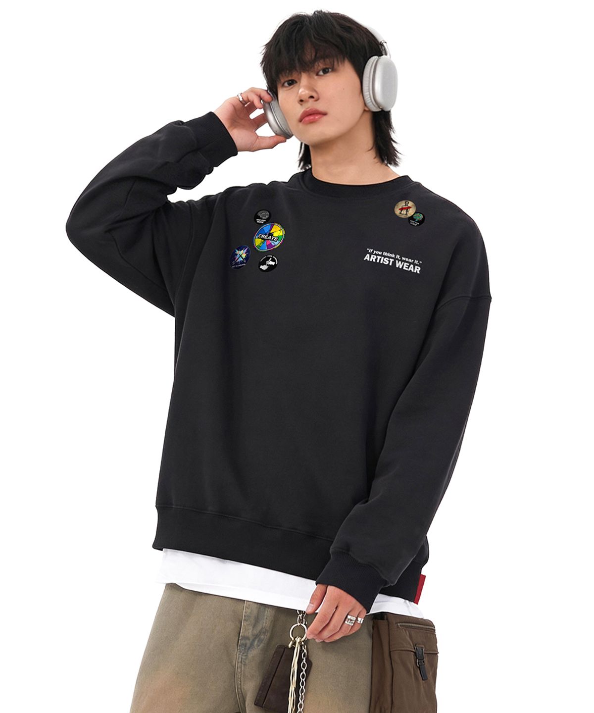 아티스트웨어(ARTISTWEAR) [ATW] 멀티핀업 맨투맨 - 2COLOR
